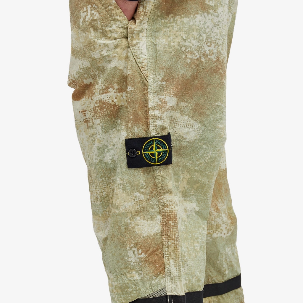Stone Island Men's Grid Camo Pants Natural Beige
